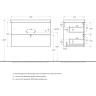База под раковину BELBAGNO DUE-800-2C-SO-RN-P подвесная с двумя выкатными ящиками Rovere Nature 800x422x500