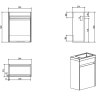 Тумба Bianco Lucido 39,4 см BELBAGNO PIETRA PIETRA MINI-400-1A-SO-BL-L
